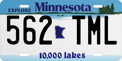 MN license plate 562TML