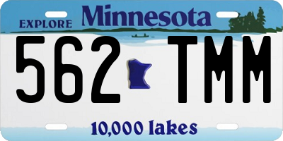 MN license plate 562TMM