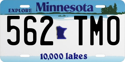 MN license plate 562TMO