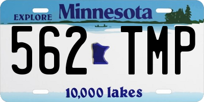 MN license plate 562TMP