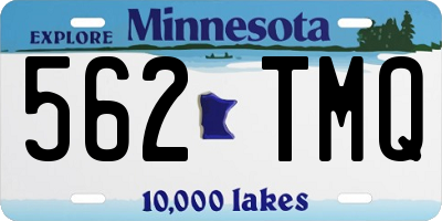 MN license plate 562TMQ