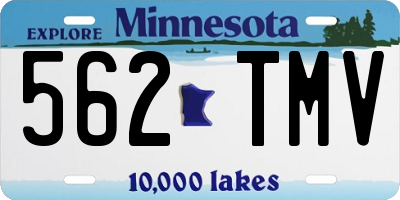 MN license plate 562TMV