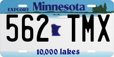 MN license plate 562TMX