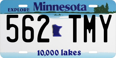 MN license plate 562TMY