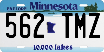 MN license plate 562TMZ