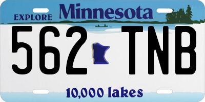 MN license plate 562TNB