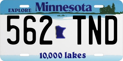 MN license plate 562TND