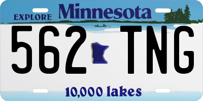 MN license plate 562TNG