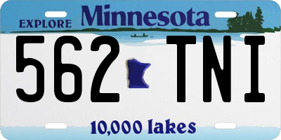 MN license plate 562TNI