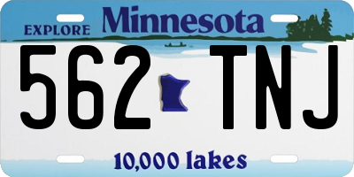 MN license plate 562TNJ