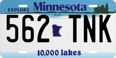 MN license plate 562TNK