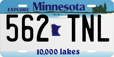MN license plate 562TNL