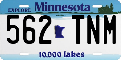 MN license plate 562TNM
