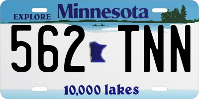 MN license plate 562TNN