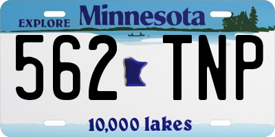 MN license plate 562TNP