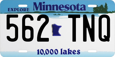 MN license plate 562TNQ