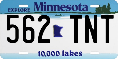 MN license plate 562TNT
