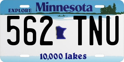 MN license plate 562TNU