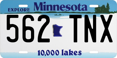 MN license plate 562TNX