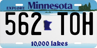 MN license plate 562TOH
