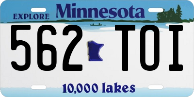 MN license plate 562TOI