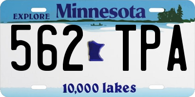 MN license plate 562TPA