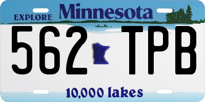 MN license plate 562TPB