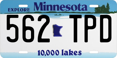 MN license plate 562TPD