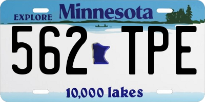 MN license plate 562TPE