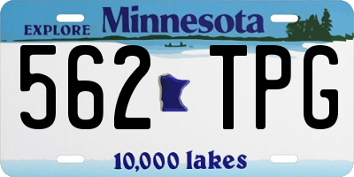 MN license plate 562TPG