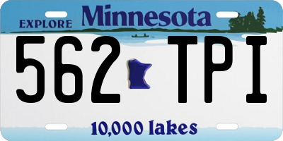 MN license plate 562TPI