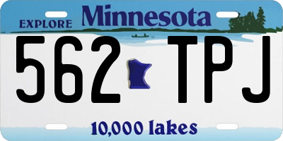 MN license plate 562TPJ