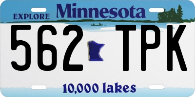 MN license plate 562TPK