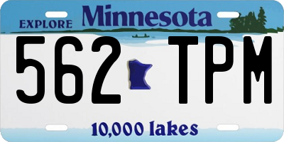 MN license plate 562TPM