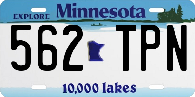 MN license plate 562TPN