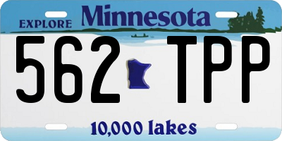 MN license plate 562TPP