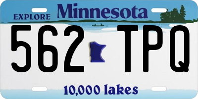MN license plate 562TPQ