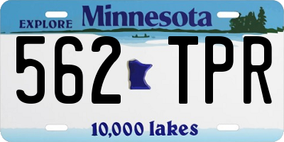MN license plate 562TPR