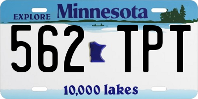 MN license plate 562TPT