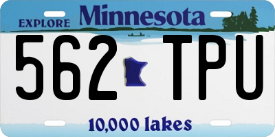 MN license plate 562TPU
