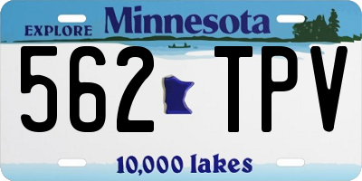 MN license plate 562TPV