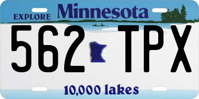 MN license plate 562TPX