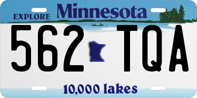 MN license plate 562TQA