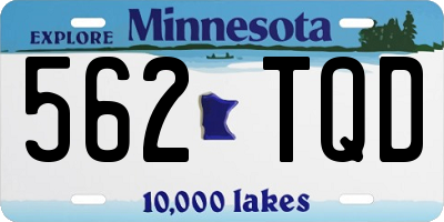 MN license plate 562TQD