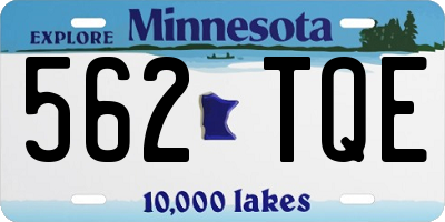 MN license plate 562TQE