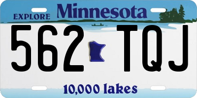 MN license plate 562TQJ