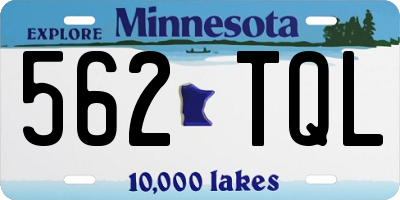 MN license plate 562TQL