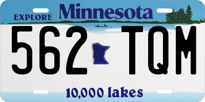MN license plate 562TQM