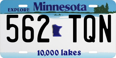 MN license plate 562TQN