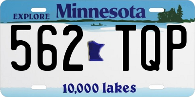 MN license plate 562TQP